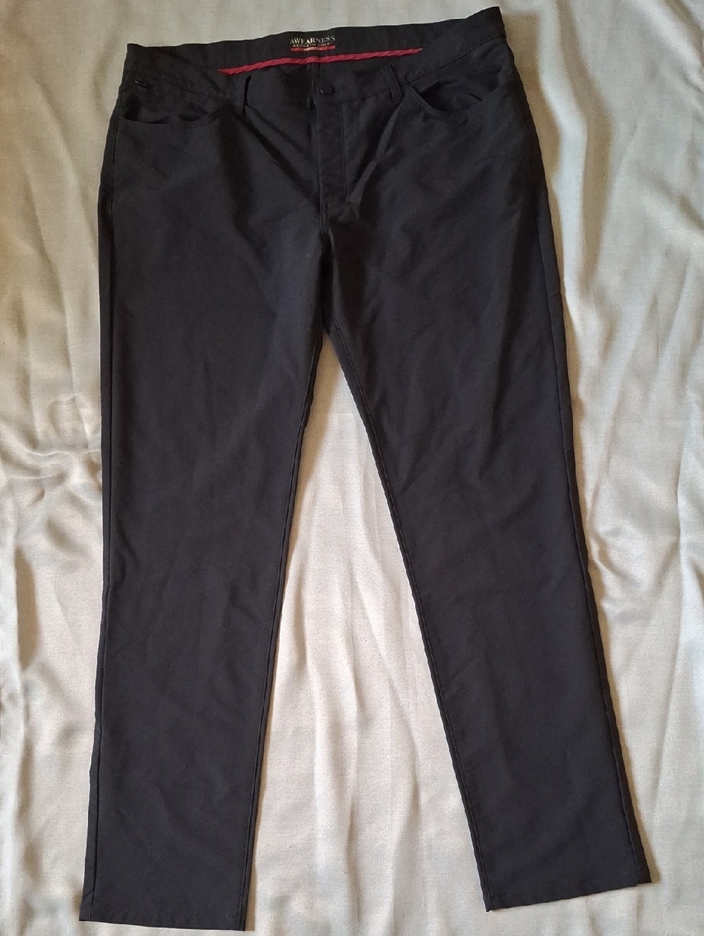 💥3/$20💥 Kenneth Cole Men's 40x34 Slim Fit Dress Pants Black Chino Trousers